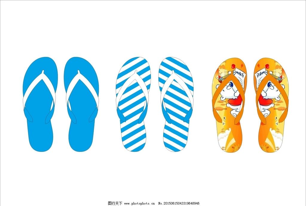 多功能设计素材 人字拖图片、PPT图表与广告设计